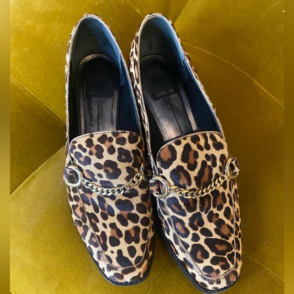Dolce Vita leopard print loafers